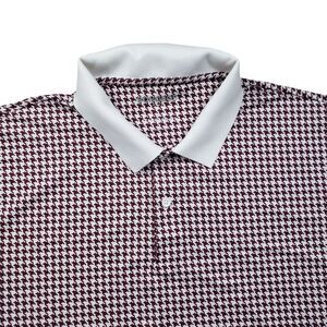 Bonobos Golf Polo Shirt Mens XL Burgandy Herringbone Performance Logo Preppy